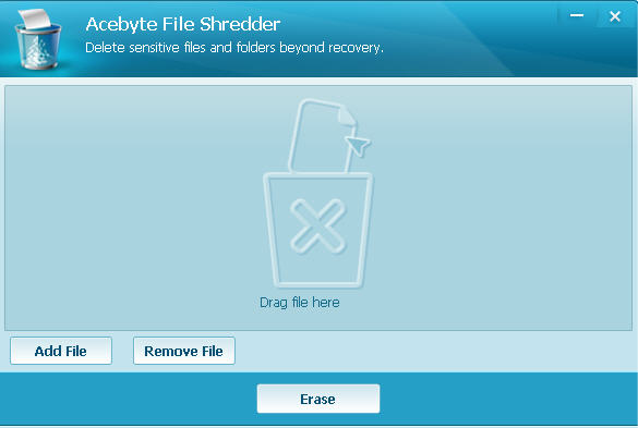 file shredder box in acebyte utilities