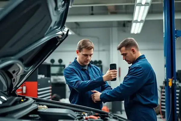 Engine diagnostics in progress